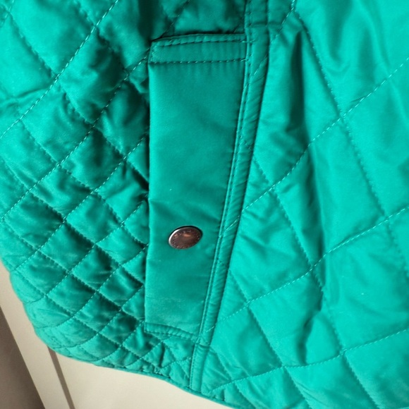 NWT Talbots Turquoise Quilted Puffer Fleece Lined Vest SZ XL - Picture 5 of 16